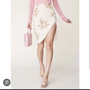 Revolve LPA Floral High Slit Skirt